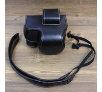 Étui en cuir PU pour appareil photo Nikon,housse pour objectif 16-50mm avec bandoulière,pour Z50 Z30 - Type Black color