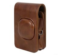 Étui en cuir PU résistant à l'eau pour Fujifilm Instax pour Mini Liplay avec sangle amovible pour un transport flexible Marron