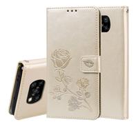 Étui En Cuir Pu Rose Pour Xiaomi Poco X3 Nfc Avec Support Et Emplacements Pour Cartes, Or