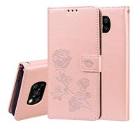 Étui En Cuir Pu Rose Pour Xiaomi Poco X3 Nfc Avec Support Et Emplacements Pour Cartes, Or Rose