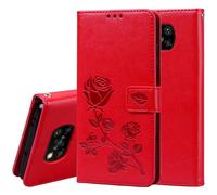 Étui En Cuir Pu Rose Pour Xiaomi Poco X3 Nfc Avec Support Et Emplacements Pour Cartes, Rouge