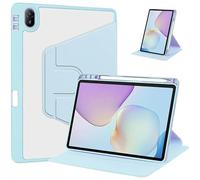 Étui en Cuir Rotatif à 360 degrés for Huawei MatePad 11.5/11.5S 2025, Dos Rigide en Acrylique Transparent avec Couvercle Porte-Stylo(Sky Blue,for MatePad 11.5 S)