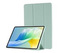Étui en Cuir synthétique for Tablette Lenovo Tab M11 TB330FU 11 Pouces, Support Pliable en Trois Parties, Coque arrière en TPU Souple(Matcha Green)