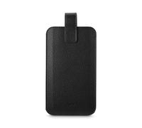 Etui en cuir universel pour tél. 16,0x8,9x1,2cm, Noir
