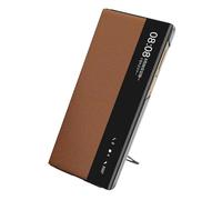 Étui en Cuir Véritable pour Huawei Mate Xts, Étui À Rabat Smart View avec Support Magnétique Et Protection Intégrale,Brown