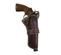 Étui en Cuir Warreplica pour Revolver de Style Western, Compatible avec Les Pistolets de Calibre .22, .32 et .45 (droitier)- Reproduction (Roue à épingles Marron)