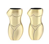 Étui en métal plus léger, 2 pcs 7 cm de longueur à manches plus légères réutilisables Couvre-couvercle de couverture plus légère de la pochette de corps humain 3D COINS ALLIAGE (Bronze)