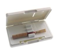 Étui en plastique pour anches de hautbois avec trous de ventilation, boîte de rangement pour 6 anches de hautbois, solution de rangement anti-chute et portable, env. 9,5 x 5,5 x 2,2 cm