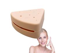 Étui en poudre de triangle, récipient de bouffée en poudre triangulaire - Chambre de maquillage de maquillage en silicone - Boîte de stockage cosmétique portable, boîte résistante aux poussières pour