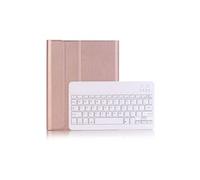Etui en PU amovible bluetooth clavier pour votre Apple iPad air/air2/pro9.7/ipad5/6/7/8/9/2018/2017 - Or rose