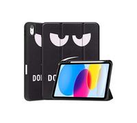 Etui en PU antichoc, fonction d'éveil/veille automatique avec support et porte-stylo pour votre iPad 10.9 (2022) - ne me touche pas
