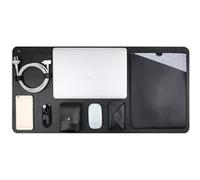 Etui en PU avec pochette pour souris et sac d'alimentation, napperon de table et enrouleur de bobines noir pour votre MacBook Air/Pro 13.3-inch Noir G