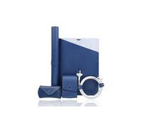 Housse Tablette GENERIQUE Etui en PU avec pochette pour souris et sac d'alimentation, tapis de table et enrouleur de bobines bleu pour votre MacBook Air/Pro 13.3-inch