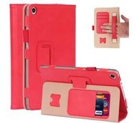 Etui en PU avec support, fentes pour cartes et dragonne élastique rouge pour votre Huawei MediaPad M5 Lite 8/Honor Pad 5 8 Rouge G