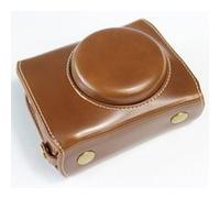 Etui en PU demi caméra avec dragonne marron pour votre Canon PowerShot G7 X Mark III Marron G