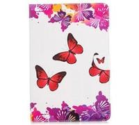 Etui en PU impression de motifs avec support papillons rouges et violets pour votre Huawei MediaPad M5 10.8 Papillons G