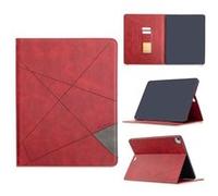 Etui en PU motif géométrique design cool fonction réveil/sommeil automatique rouge pour votre Apple iPad Pro 12.9 pouces (2020)/(2018) Rouge G