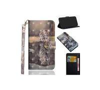 Etui en PU motif imprimé avec support chat pour votre Nokia 3.2