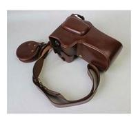 Etui en PU pochette de caméra de sac de caméra sangle café pour votre Canon EOS 77D/800D