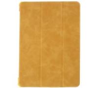 Etui en PU Support triple clair jaune pour votre Apple iPad 9.7 (2018)/9.7 (2017)/Pro 9.7 (2016)/Air 2/Air