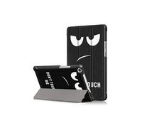 Etui en PU support triple motif imprimé Ne me touche pas ! pour votre Huawei Honor Pad 5 8.0 pouces