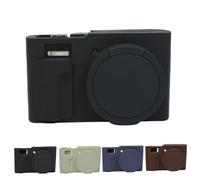 Étui en silicone antidérapant pour Lumix Tz99/Zs99 - Housse de protection avec couvercle d’objectif amovible