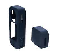 Étui en Silicone avec Cache-Objectif pour Insta360 X4 Air, Housse de Protection Souple avec Cache-Objectif pour Caméra Sportive (Bleu)