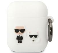 Étui en silicone blanc Karl Lagerfeld pour AirPods 1