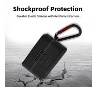 étui en silicone BRDRC rose pour bo?tier de charge DJI Mic Mini.