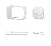 Étui en silicone, cache objectif, cordon pour Insta360 GO Ultra, caméra de sport extrême, coque de protection, cadre de transport, housse de protection, cage de protection (étui uniquement) (Gris)
