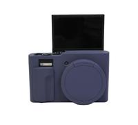 Étui en silicone compatible avec appareil photo numérique Lumix Tz99/Zs99 - Caoutchouc souple pour Lumix Tz99/Zs99 - Housse de protection avec couvercle d'objectif amovible - Antidérapant et