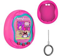 Étui en Silicone Compatible avec Tamagotchi Uni Virtual Coque de Protection avec Cordon de Doigt (Rose)