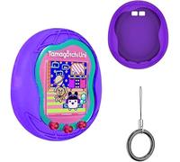 Étui en Silicone Compatible avec Tamagotchi Uni Virtual Coque de Protection avec Cordon de Doigt (Violet)