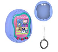 Étui en silicone compatible avec Tamagotchi Uni Virtual Pet Machine (2023), coque de protection pour Tamagotchi Uni avec cordon de doigt (bleu)