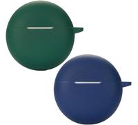 Étui En Silicone Compatible Oppo Enco Air3i ¿ Antichoc & Compatible Charge Sans Fil ¿ Lot X2 Bleu/Vert