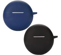 Étui En Silicone Compatible Oppo Enco Buds2 ¿ Antichoc, Charge Sans Fil, Léger, Motif 3d Mignon Avec Mousqueton ¿ Noir/Bleu