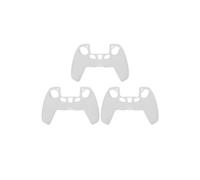 Etui en Silicone de Manette de Jeu pour PS5 Console de Jeu 3pcs blanc