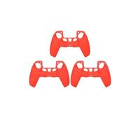 Etui en Silicone de Manette de Jeu pour PS5 Console de Jeu 3pcs rouge