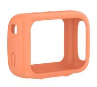 Étui en silicone discret pour haut-parleur JBL Go5 prenant en charge un placement stable sur des surfaces planes et une prise en main sûre (orange)