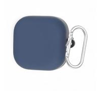Étui en Silicone écouteurs pour Samsung Galaxy Buds 4 Pro Protection Antichoc et Anti-Rayures, Coque de Protection intégrale en Silicone Souple avec Porte-clés (Bleu Marine)