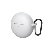Étui en Silicone écouteurs sans Fil pour Huawei FreeBuds 7i, étui de Protection Antichoc, Housse en Silicone avec Porte-clés (Blanc)