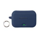 Étui en Silicone écouteurs sans Fil pour Realme Buds T500 Pro Protection intégrale, étui Souple en Silicone résistant aux Chocs avec Porte-clés (Bleu)