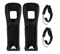 Étui en Silicone et dragonne pour télécommande Wii, Housse de Protection en Peau avec dragonne, 2 pièces, Facile à Installer, antidérapant, résistant à lusure et Durable