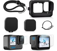 Etui En Silicone Et Protection D'Écran Pour Gopro 12 11 10 9 Black, Comprenant Un Housse En Silicone, 6 Protections D'Écran En Verre Trempé Et 2 Caches D'Objectif Pour Gopro 12/11/[GOP6256355]