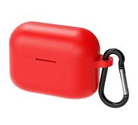 Étui en Silicone Geekria Compatible avec Sony LinkBuds S (WF-LS900N), étui de Protection pour boîtier de Charge avec Mousqueton, accès au Port, Rouge