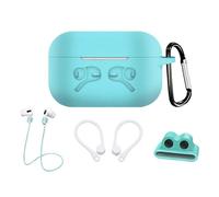 étui en silicone i0C 5-en-1 (vert menthe) pour Apple AirPods Pro, ensemble de protection s2U avec dragonne.