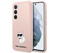 Étui en silicone Karl Lagerfeld Choupette pour Samsung Galaxy S23, rose