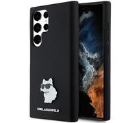 Étui en silicone Karl Lagerfeld Choupette pour Samsung Galaxy S24 Ultra, noir