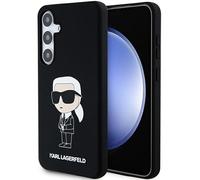 Étui en silicone Karl Lagerfeld Ikonik pour Samsung Galaxy S24, noir