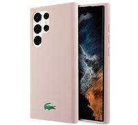 Étui en silicone Lacoste pour Samsung Galaxy S23 Ultra, rose clair